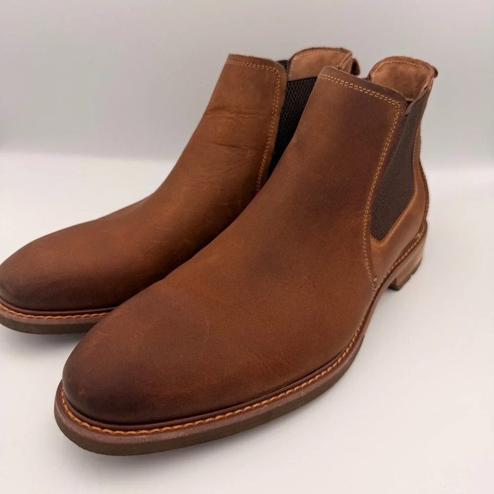 Florsheim Brown Chalet Plain Toe Chelsea Boot Size 9.5M